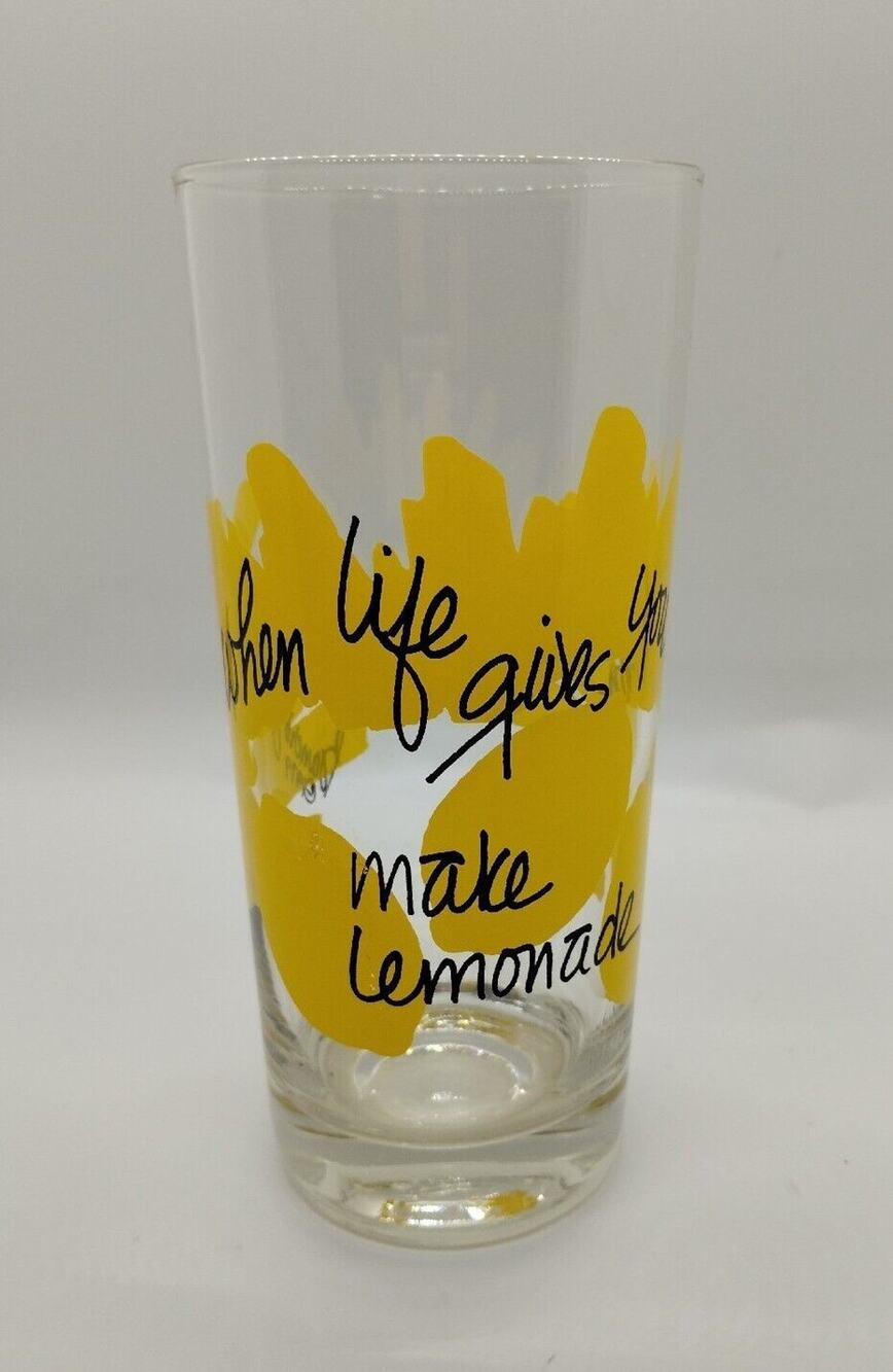BANCROFT 1979 "When Life Gives You Lemons" Glass - Tumbler - 6.5" Tall - Vintage